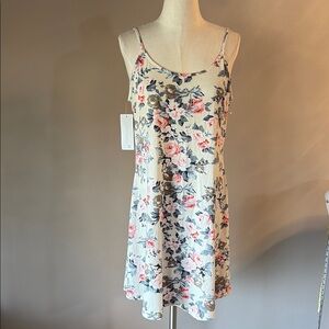NWT Floral Print Women's tank mini dress fit and flare A line casual XL juniors